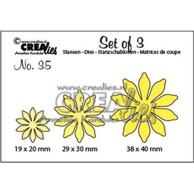 Crealies Stanzschablonen Set of 3 - 35 Blumen